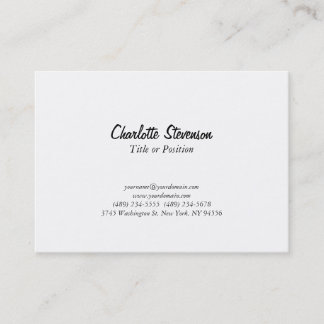 Carte De Visite Professionnel Chubby White Gestionnaire Consultant