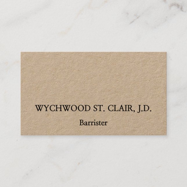 Carte de visite professionnel classique (Devant)