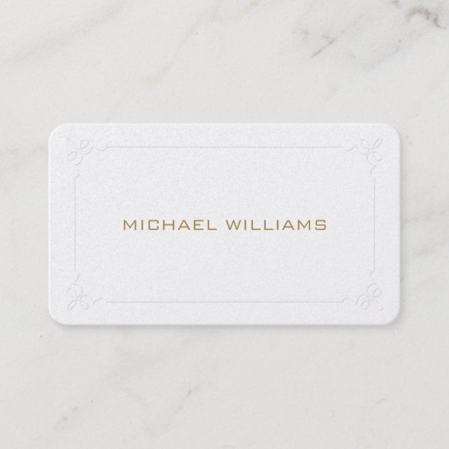 Carte De Visite Professionnel classique simple élégant brillant (Devant)