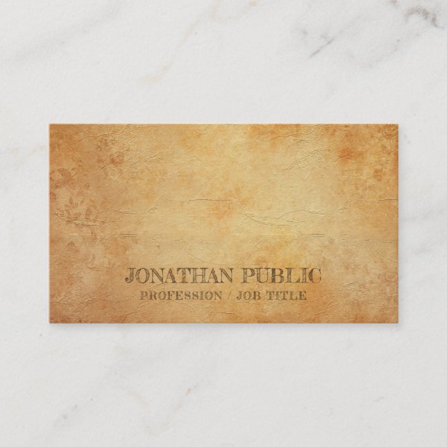 Carte De Visite Professionnel Créatif Élégant Antique Look Luxe (Devant)