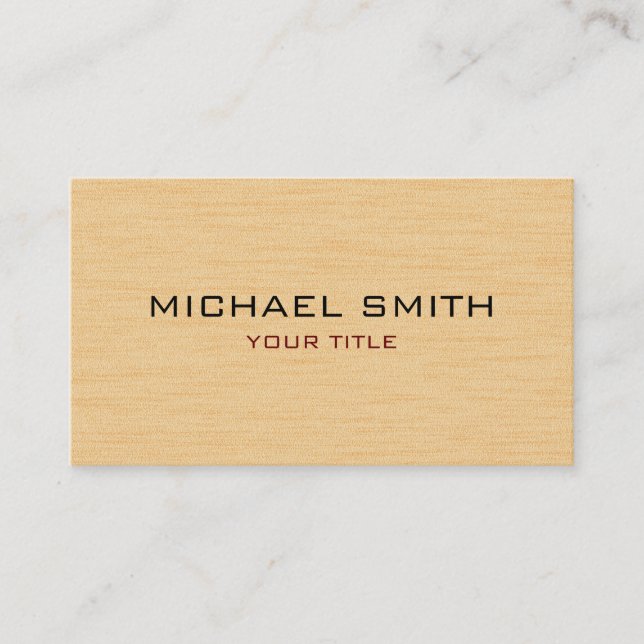Carte de visite professionnel crème jaune (Devant)