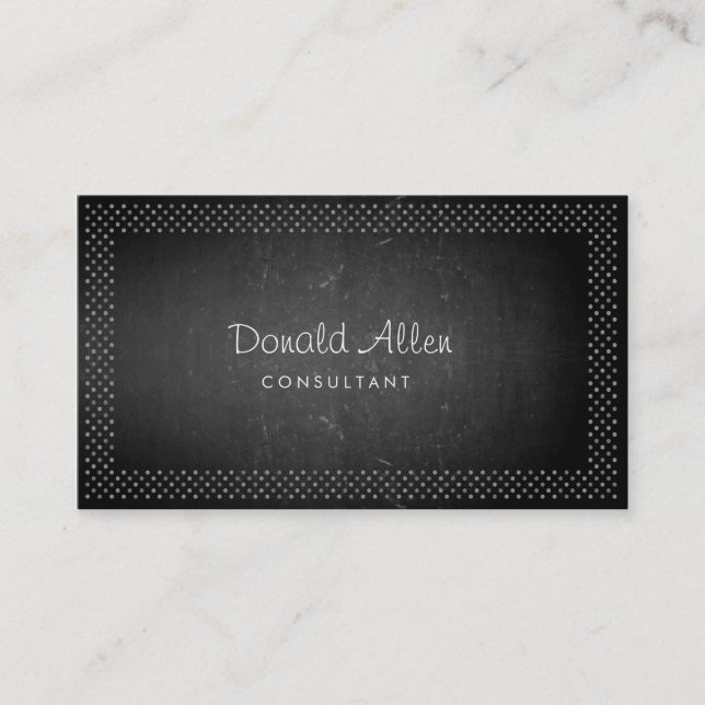 Carte De Visite Professionnel d'ardoise de craie de tableau noir (Devant)