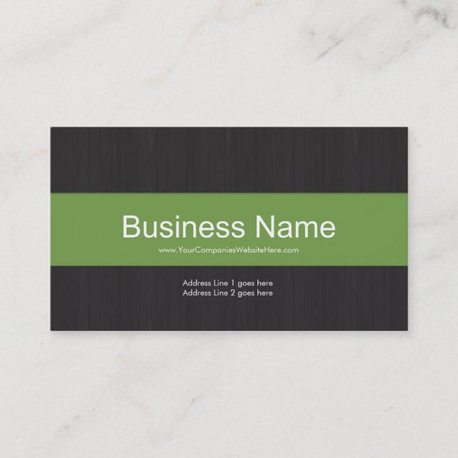 Carte de visite professionnel Dark & Green (Devant)