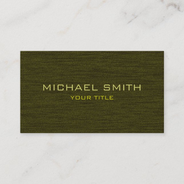 Carte de visite professionnel Dark Olive (Devant)