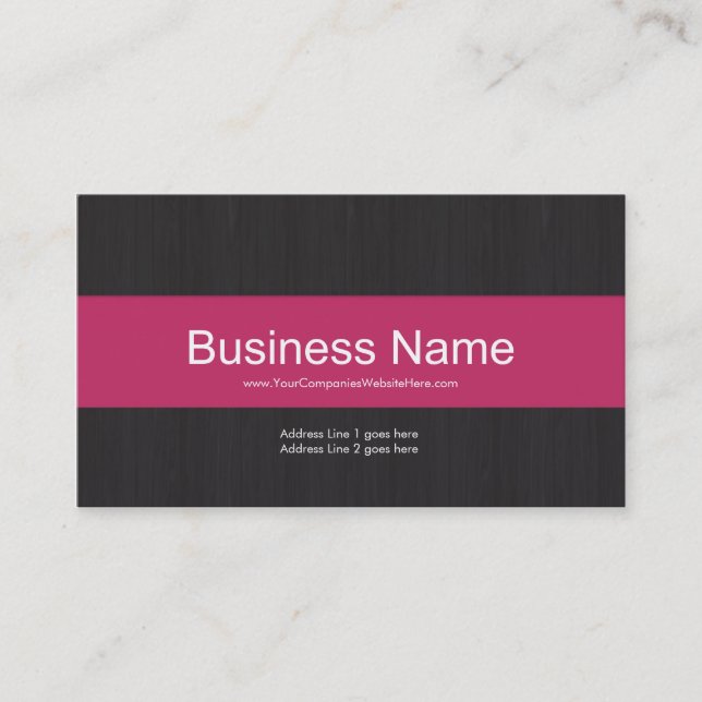 Carte de visite professionnel Dark & Pink (Devant)
