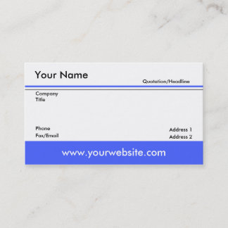 Carte De Visite Professionnel de Blueline