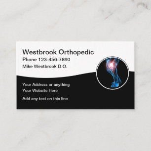 Carte De Visite Professionnel de bureau médical orthopédique