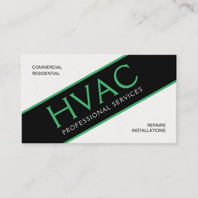 Carte De Visite Professionnel de chauffage et de refroidissement H (Devant)