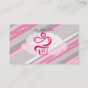 Carte de visite professionnel de crème glacée rose