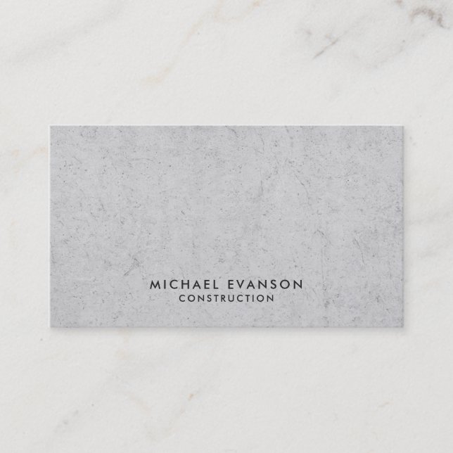 Carte De Visite Professionnel de la construction avec un look béto (Devant)