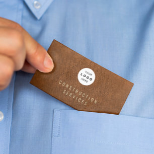 Carte De Visite Professionnel de la construction de LOGO sur mesur