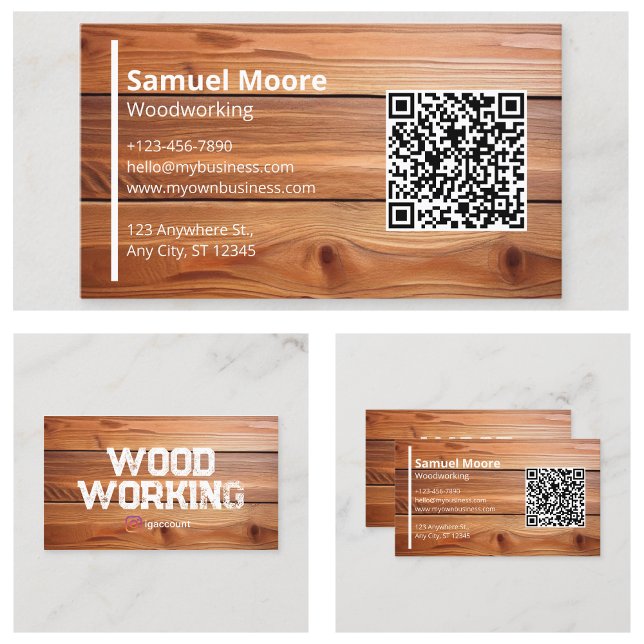 Carte De Visite Professionnel de la menuiserie (Woodworking Professional Business Card
)