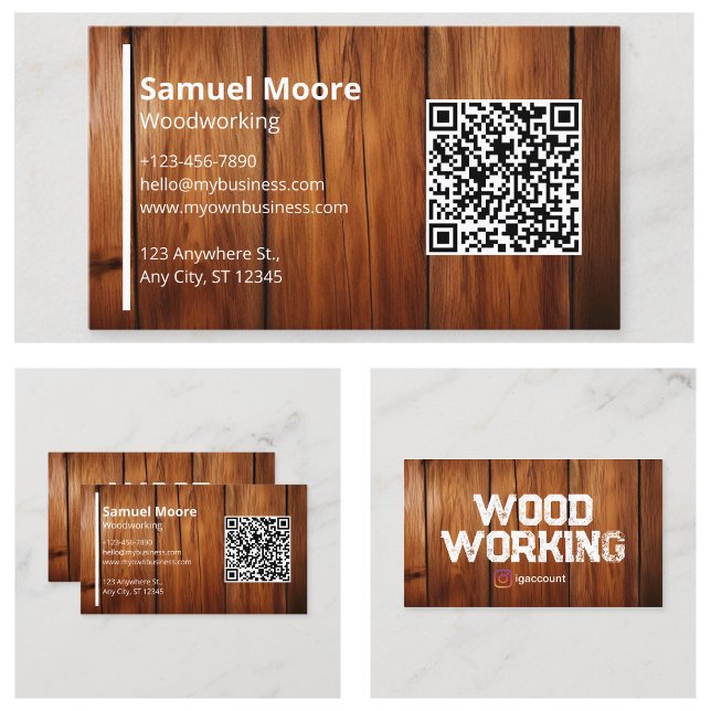 Carte De Visite Professionnel de la menuiserie simple Scierie Bric (Simple Woodworking Professional Sawmill Handymen Business Card
)