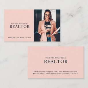 Carte De Visite Professionnel de la photo pour agent immobilier mo