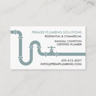 Carte De Visite Professionnel de la Plomberie Moderne Services de