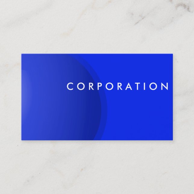 Carte De Visite Professionnel de la sphère bleue (Devant)