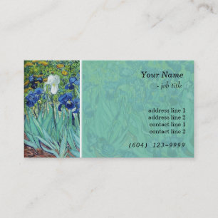 Carte De Visite Professionnel de l'art botanique Vintage iris fleu