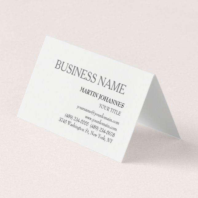 Carte De Visite Professionnel de l'esthétique Chic Noir & Blanc  (Devant)