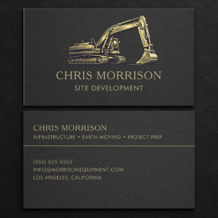 Carte De Visite Professionnel de l'excavation pour l'aménagement d