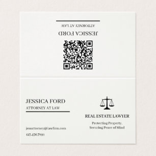 Carte De Visite Professionnel de l'immobilier juridique minimalist