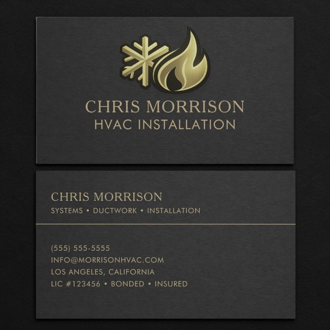 Carte De Visite Professionnel de l'installation CVC (Créateur téléchargé)