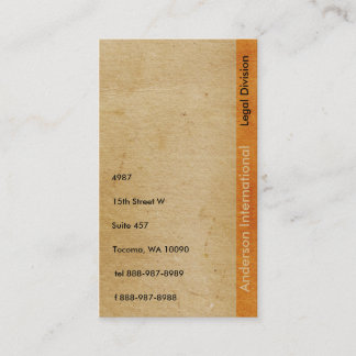 Carte de visite professionnel de papier de rayure