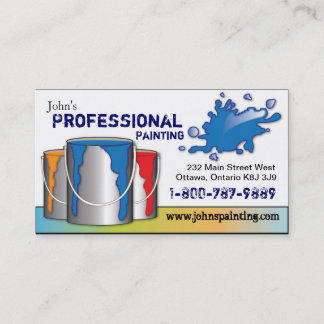 Carte de visite professionnel de peinture