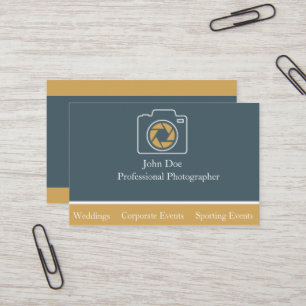 Carte de visite professionnel de photographie