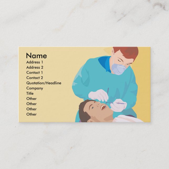 Carte de visite professionnel dentaire (Devant)