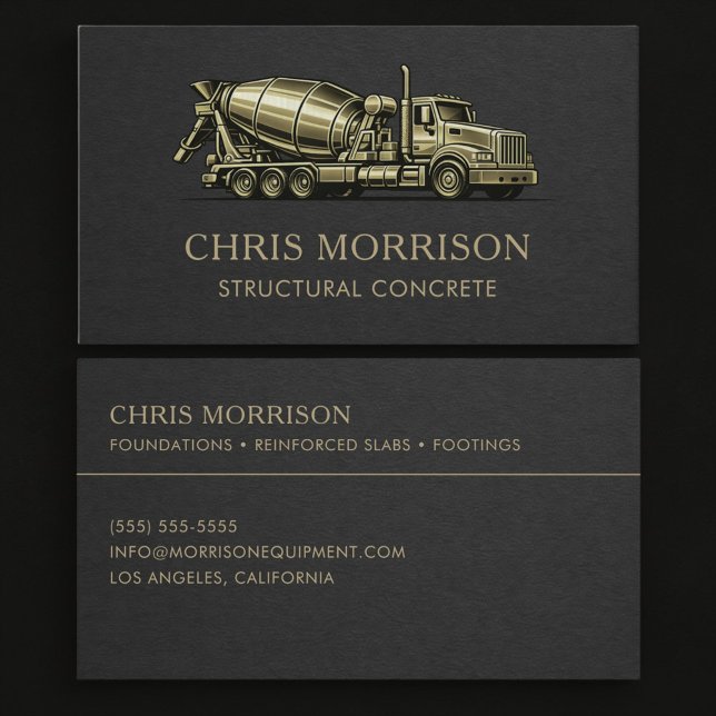 Carte De Visite Professionnel des services de béton structurel  (Créateur téléchargé)