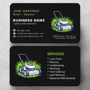 Carte De Visite Professionnel des services de paysagisme et de pel