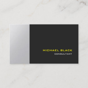 Carte De Visite Professionnel Design Gris Moderne Élégant