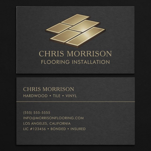 Carte De Visite Professionnel d'installation de sols (Créateur téléchargé)