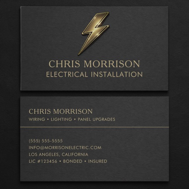 Carte De Visite Professionnel d'installation électrique (Créateur téléchargé)