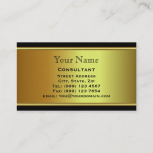 Carte de visite professionnel d'or