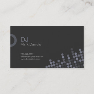 Carte de visite professionnel du DJ