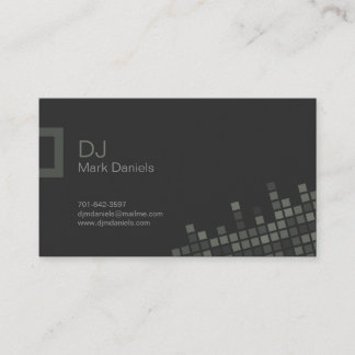Carte de visite professionnel du DJ