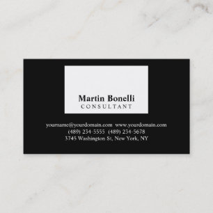 Carte de visite professionnel du moderniste noir b