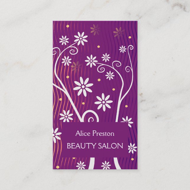 Carte De Visite Professionnel du SALON de BEAUTÉ | (Devant)