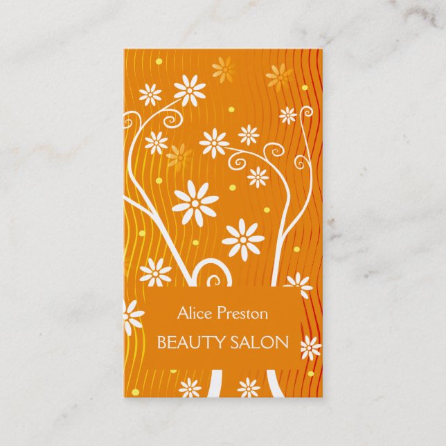 Carte De Visite Professionnel du SALON de BEAUTÉ | (Devant)