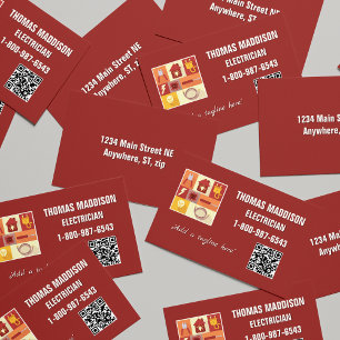 Carte De Visite Professionnel Electricien Iconic Business
