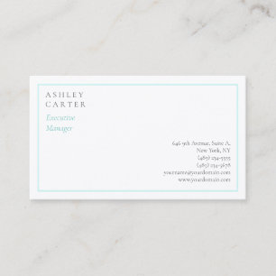 Carte De Visite Professionnel élégant bleu minimaliste moderne