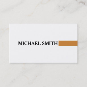 Carte De Visite Professionnel Elegant Bronze Moderne Blanc clair