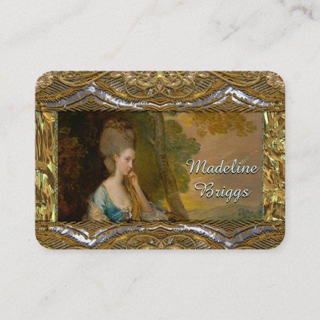 Carte De Visite Professionnel élégant de attente de perle (Devant)