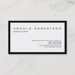 Carte de visite professionnel élégant et blanc cla