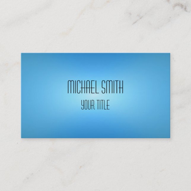 Carte De Visite Professionnel élégant flou bleu moderne (Devant)