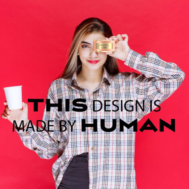 Carte De Visite Professionnel Elegant Gold QR Code Logo Coral (Professional Elegant Gold QR Code Logo Coral Business Card)