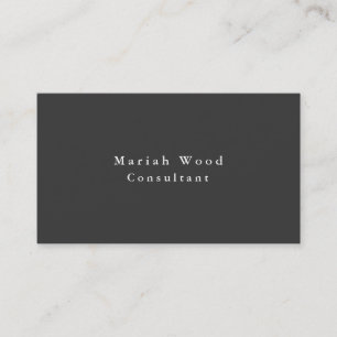 Carte De Visite Professionnel Élégant gris blanc minimaliste moder