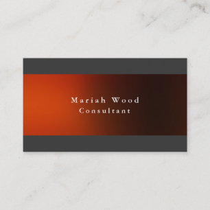 Carte De Visite Professionnel Élégant gris rouge minimaliste moder