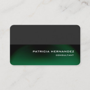 Carte De Visite Professionnel élégant gris vert moderne élégant